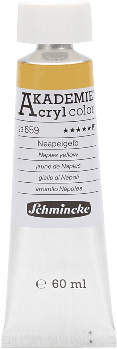 Schmincke AKADEMIE® Acryl color , naples yellow (659), semi-opaque, , 60ml [HOB-319640]